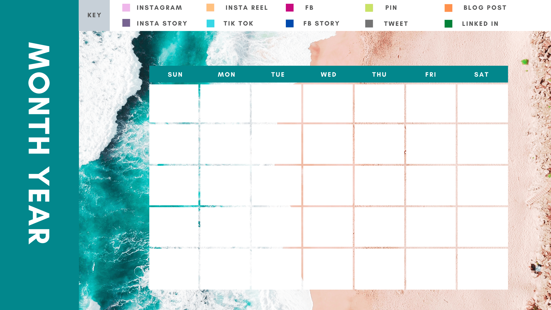 Content Planning Calendar Template Breathe Easy Consulting